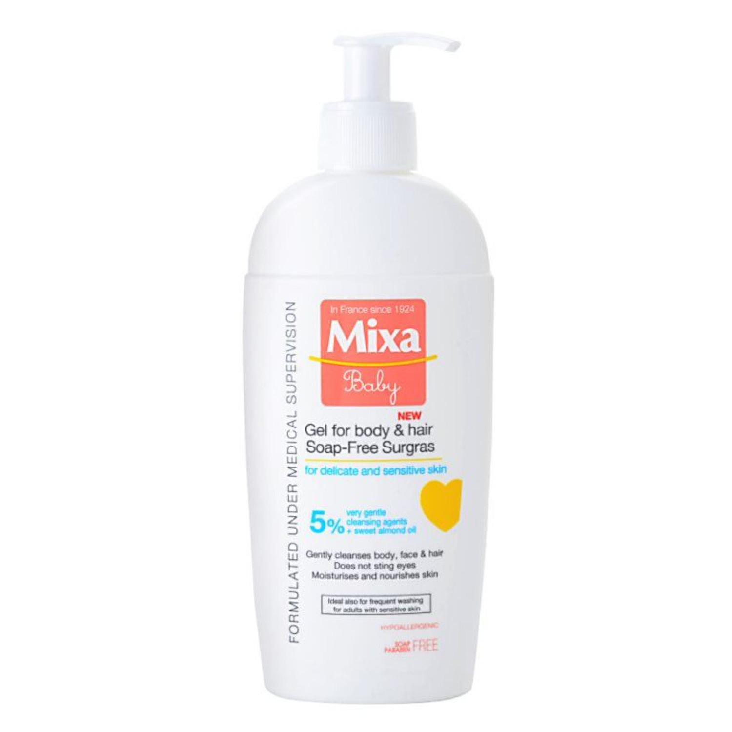 Mixa Baby Gel for Body and Hair Soap-Free Surgras