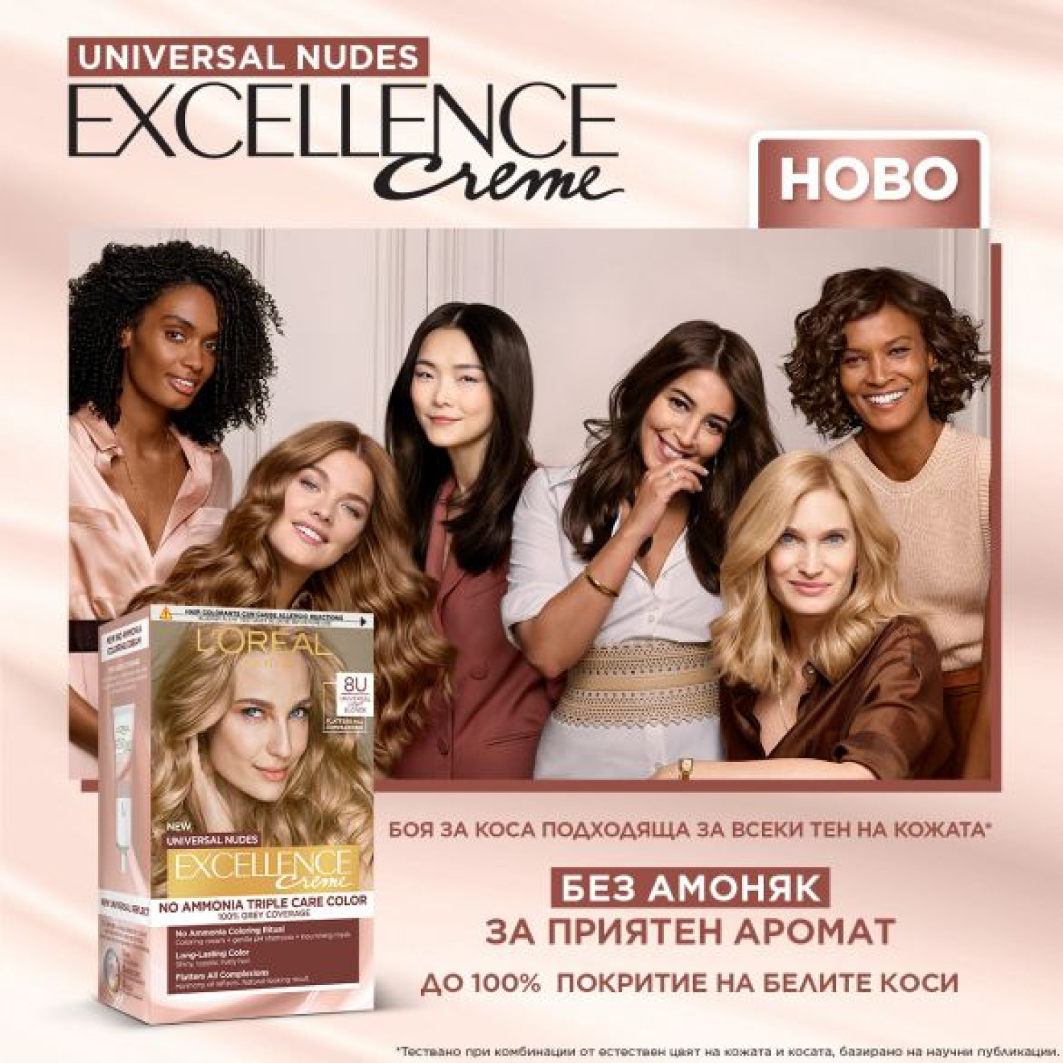 L’Oréal Paris Excellence Universal Nudes Боя за коса без амоняк